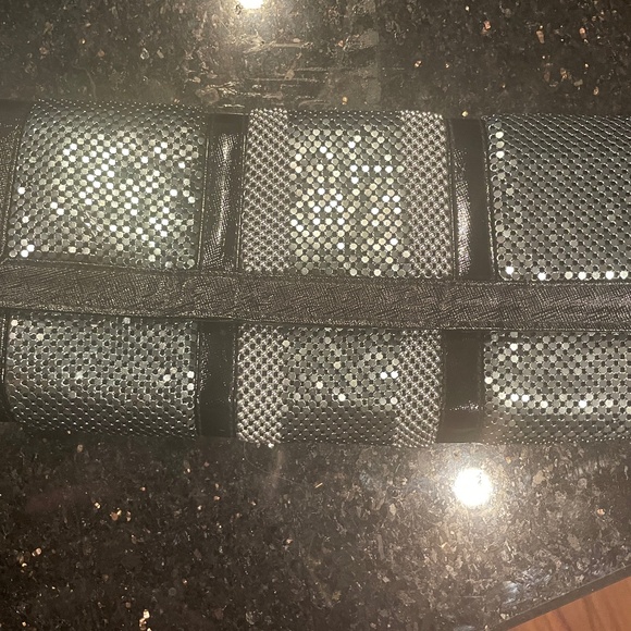 BCBG Black sequin clutch purse - Picture 1 of 4